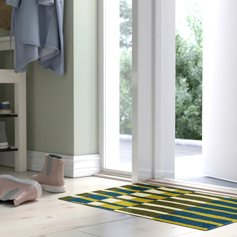 IKEA VALVBRO ВАЛВБРУ, килимок під двері, різнокольорові/смугасті, 40x60 см 905.830.36 фото №2