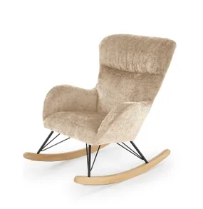 Мягкое кресло-качалка HALMAR CASTRO, бежевый фото