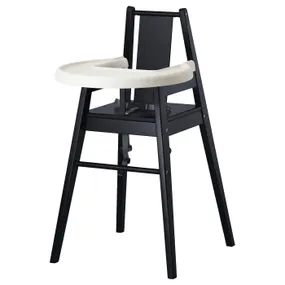 IKEA BLÅMES БЛОМЕС, высокий стульчик со столешн, черный 501.650.79 фото
