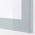 IKEA BESTÅ БЕСТО, комбинация для хранения с дверцами, белое стекло Glassvik / Stubbarp / светло-серо-голубое прозрачное стекло, 180x42x74 см 894.217.66 фото thumb №4