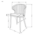 Кухонний стілець HALMAR K496 темно-бежевий фото thumb №11