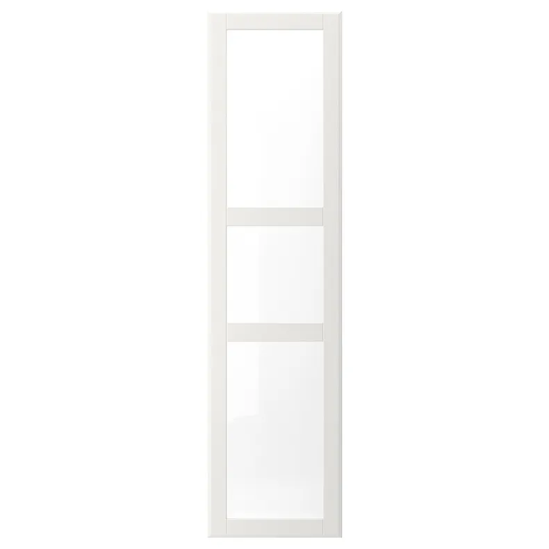 IKEA TYSSEDAL ТІССЕДАЛЬ, дверцята, білий / скло, 50x195 см 203.291.95 фото №1