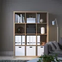 IKEA KALLAX КАЛЛАКС, стеллаж, белый крашеный дуб, 112x147 см 404.099.35 фото thumb №3