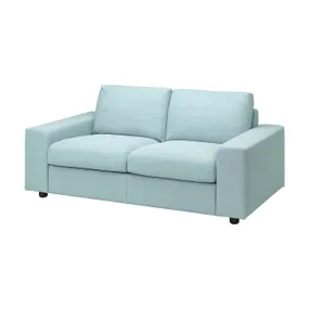 IKEA VIMLE ВИМЛЕ, 2-местный диван, с широкими подлокотниками/Саксемара светло-голубой 994.005.51 фото