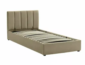 Ліжко односпальне SIGNAL Montreal Velvet 90x200 см, бежевий фото