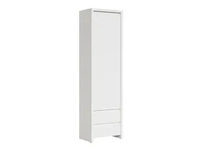 BRW Книжкова шафа Kaspian 56 см з 2 дверима та шухлядою біла, білий / матовий білий REG1D2S-BI/BIM фото