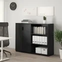 IKEA GALANT ГАЛАНТ, шафа, шпон з мореного ясена чорного кольору, 160x120 см фото thumb №2