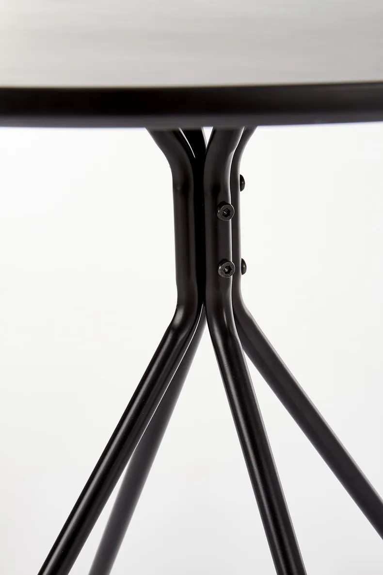 Круглый стол обеденный HALMAR FONDI черный фото №6