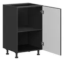 BRW Sole L6 базовый шкаф для кухни 50 см правый черный матовый, черный/черный матовый FM_D_50/82_P-CA/CAM фото thumb №3