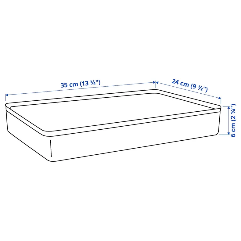 IKEA HARVMATTA ХАРВМАТТА, коробка з кришкою, антрацит, 24x35x6 см 305.553.00 фото №8