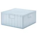 IKEA PANSARTAX ПАНСАРТАКС, коробка для зберігання з кришкою, прозорий сіро-блакитний, 33x33x16.5 см 005.254.04 фото thumb №1