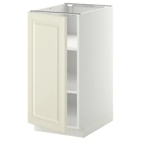 IKEA METOD МЕТОД, напольный шкаф с полками, белый / бодбинские сливки, 40x60 см 294.567.49 фото