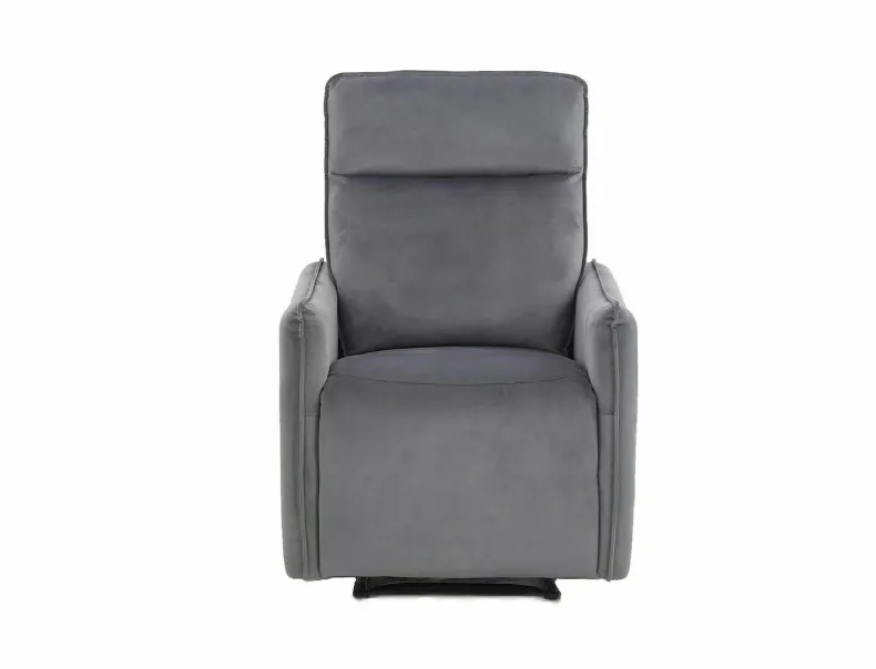 Кресло мягкое раскладное бархатное SIGNAL TRAVIS 1 Velvet, Bluvel 14 - серый фото №3