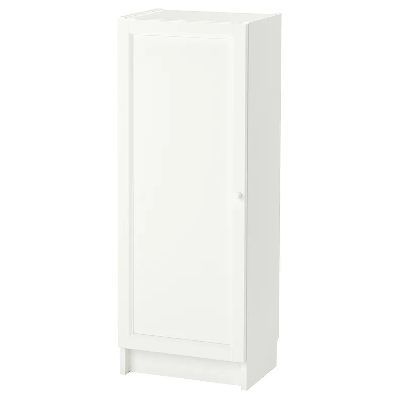 IKEA BILLY БІЛЛІ / OXBERG ОКСБЕРГ, книжкова шафа з дверцятами, білий, 40x30x106 см 692.873.92 фото №1