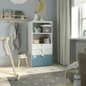 IKEA SMÅSTAD СМОСТАД / PLATSA ПЛАТСА, стеллаж, белый синий с 3 ящиками, 60x42x123 см 695.439.24 фото thumb №2