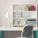 IKEA PÅHL ПОЛЬ, письменн стол с полками, белый / бирюзовый, 96x58 см 494.378.54 фото thumb №3