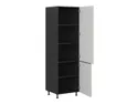 BRW Sole L6 60 см правый высокий кухонный шкаф дуб галифакс натуральный, Черный/дуб галифакс натур FM_D_60/207_P/P-CA/DHN фото thumb №3