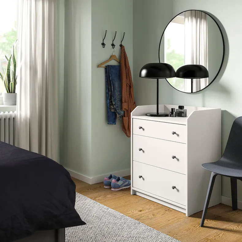 IKEA HAUGA ХАУГА, комплект мебели д / спальни, 3 предм., белый 594.833.84 фото №4