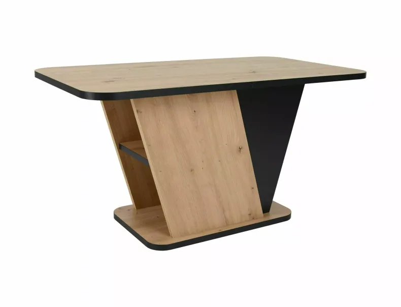 Журнальний столик SIGNAL Crocus 90х50 см, дуб артизан / чорний фото №5