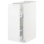 IKEA METOD МЕТОД, підлог шафа / висувна внутрішн секція, білий / Voxtorp матовий білий, 30x60 см 092.999.39 фото