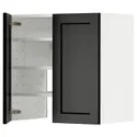 IKEA METOD МЕТОД, навесной шкаф д / вытяжки / полка / дверь, белый / Лерхиттан с черными пятнами, 60x60 см 095.052.65 фото thumb №1