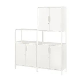 IKEA TROTTEN ТРОТТЕН, комбінація шаф, білий, 140x173 см 294.296.52 фото