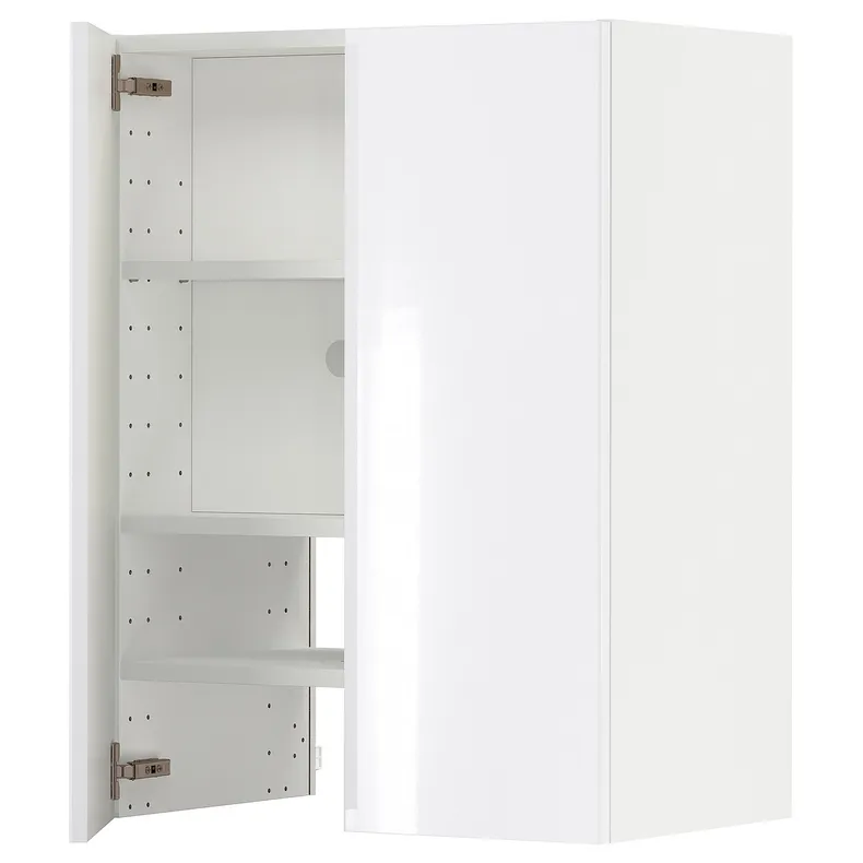 IKEA METOD МЕТОД, настінн шаф д / витяжки з полиц / дверц, білий / РІНГХУЛЬТ білий, 60x80 см 195.045.38 фото №1