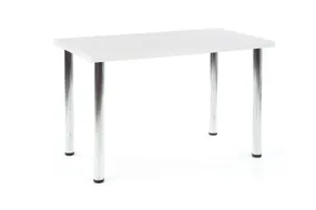 Кухонний стіл HALMAR MODEX 120x68 см колір стільниці - білий, ніжки - хром фото