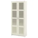 IKEA BRIMNES БРІМНЕС, шафа зі скляними дверцятами, білий, 80x190 см 904.098.72 фото thumb №1