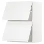 IKEA METOD МЕТОД, навесной горизонтальный шкаф / 2двери, белый / Воксторп глянцевый / белый, 60x80 см 193.945.11 фото