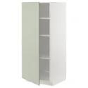 IKEA METOD МЕТОД, высокий шкаф с полками, белый / светло-зеленый, 60x60x140 см 894.862.58 фото thumb №1