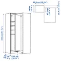 IKEA PAX ПАКС, додаткова кутова секція, 4 полиці, білий, 53x58x236 см фото thumb №4