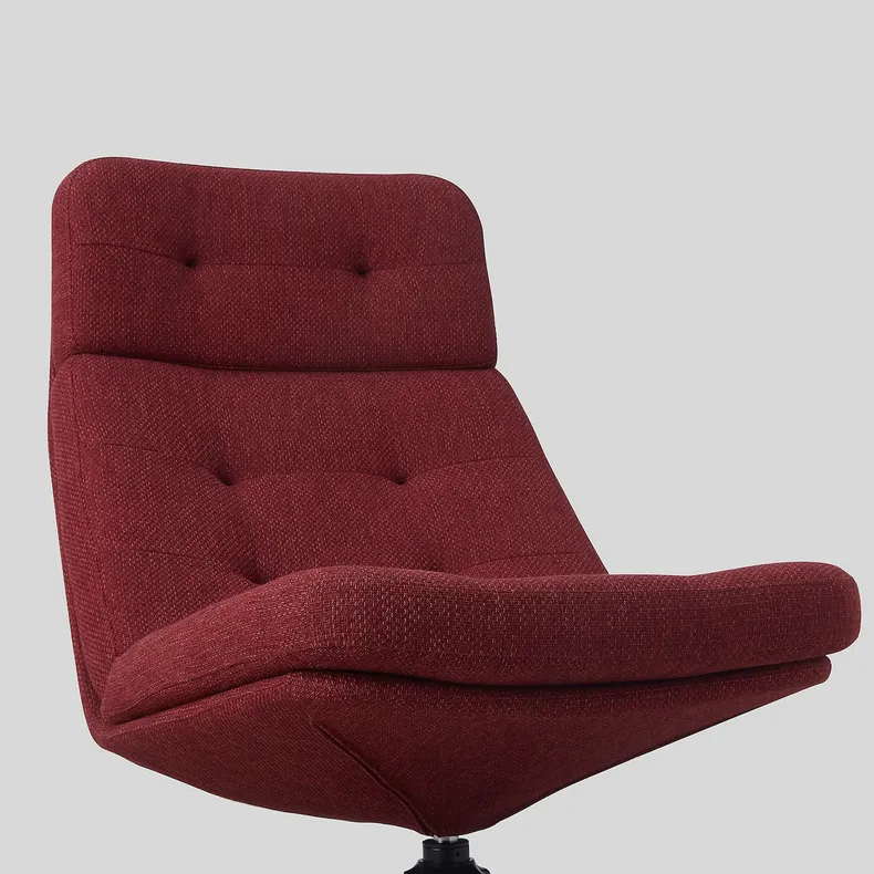 IKEA HAVBERG ХАВБЕРГ, крісло обертове, ЛЕЙДЕ червоно-коричневий 205.148.95 фото №4