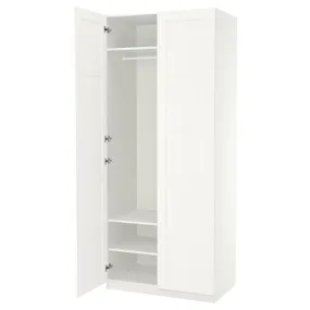 IKEA PAX ПАКС / BERGSBO БЕРГСБУ, гардероб, білий / білий, 100x60x236 см 495.006.28 фото