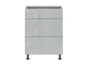 BRW Кухонный базовый шкаф Top Line 60 см с выдвижными ящиками серый глянец, серый гранола/серый глянец TV_D3S_60/82_2SMB/SMB-SZG/SP фото thumb №1