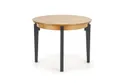 Обідній стіл розкладний HALMAR SORBUS 100-200x100 см, стільниця - дуб медовий, ніжки - графіт фото thumb №5