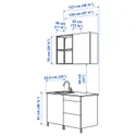 IKEA ENHET ЭНХЕТ, кухня, антрацит / серый каркас, 123x63.5x222 см 093.372.29 фото thumb №3