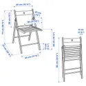 IKEA HAUGA ХАУГА / FRÖSVI ФРЕСВІ, стіл і 2 складані стільці, сірий/чорний, 55x82x109/74 см 595.749.06 фото thumb №5