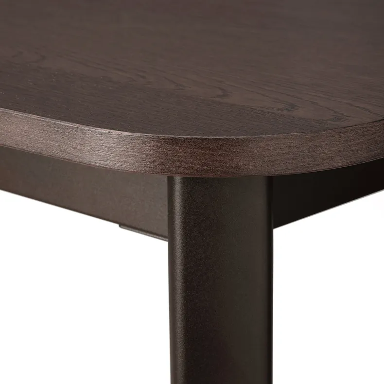 IKEA STRANDTORP СТРАНДТОРП / BERGMUND БЕРГМУНД, стіл+4 стільці, коричневий / Gunnared середньо-сірий, 150 / 205 / 260 см 794.410.53 фото №3
