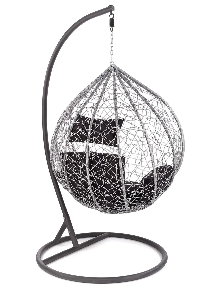 Садовое кресло, кокон HALMAR EGGY, серый/черный фото №2