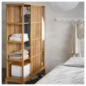 IKEA NORDKISA НОРДКІСА, відкритий гардероб із розсувн дверц, бамбук, 120x186 см 004.394.68 фото thumb №3