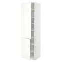 IKEA METOD МЕТОД, висока шафа із полицями / 2 дверцят, білий / ВАЛЛЬСТЕНА білий, 60x60x220 см 095.073.11 фото thumb №1