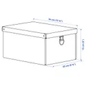 IKEA NIMM НІММ, коробка для зберігання з кришкою, сірі крапки, 25x35x15 см 805.959.97 фото thumb №8
