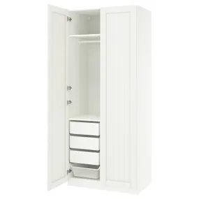 IKEA PAX ПАКС / GULLABERG ГУЛЛАБЕРГ, гардероб, комбинация, белый/белый, 100x60x236 см 895.630.15 фото