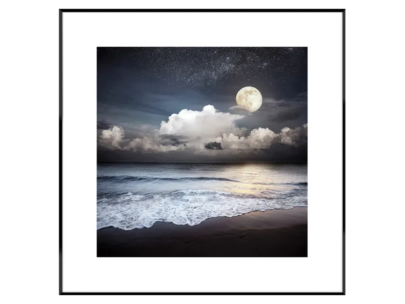 BRW картина Місячний пляж 50х50 см 093130 фото №1