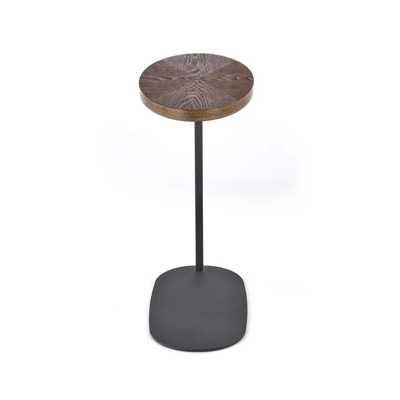 Журнальный стол из дерева HALMAR DELPHI, 48x26 см, орех / каркас из металла: черный фото №4