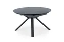 Стол складной HALMAR VERTIGO 130-180x130 см, столешница - черный мрамор, ножки - черные фото thumb №8