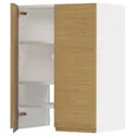 IKEA METOD МЕТОД, навесной шкаф д / вытяжки / полка / дверь, белый / Воксторп имит. дуб, 60x80 см 295.380.62 фото thumb №1