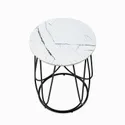 Журнальный столик HALMAR NUBIRA S 40x40 см, каркас - черный, столешница - белый мрамор фото thumb №7