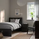 IKEA MALM МАЛЬМ, каркас кровати, черно-коричневый / Лурой, 90x200 см 390.095.61 фото thumb №2